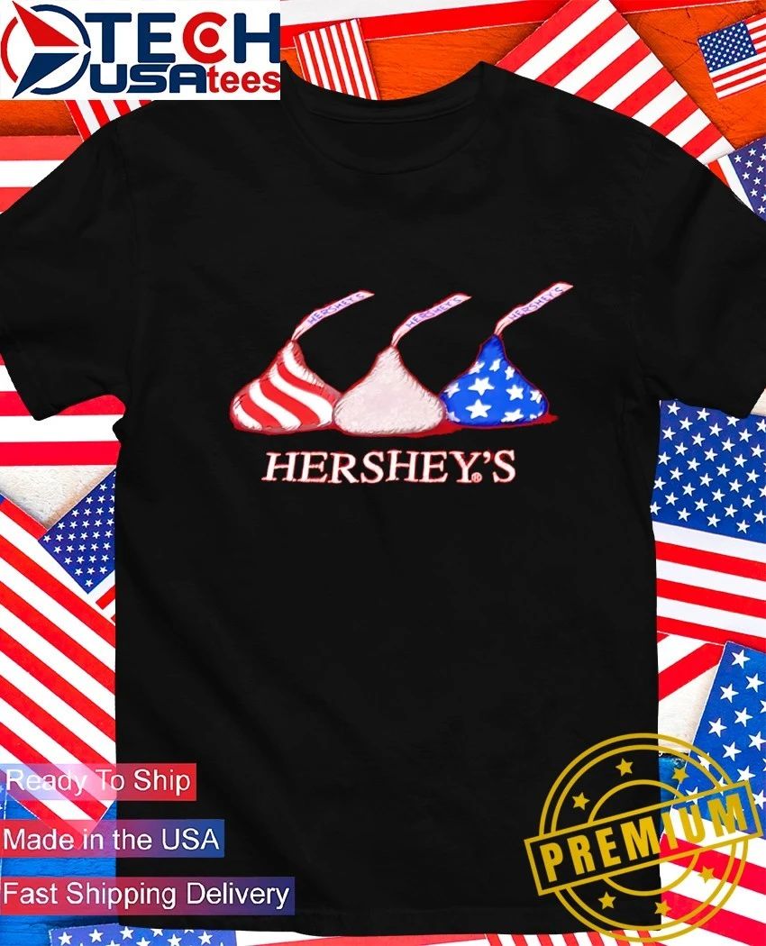 Hersheys American flag shirt Unisex T-shirt, Sweatshirt, Hoodie, Long Sleeve Tee - T-Shirt, Sweatshirt, Hoodie