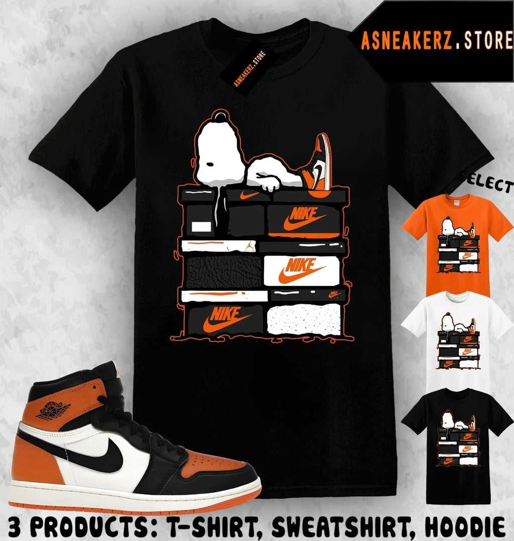 Shirt Match AJ 1 High OG Shattered Backboard Sneaker Matching Sneakerhead S Dog Unisex T-shirt, Sweatshirt, Hoodie, Long Sleeve Tee - T-Shirt, Sweatshirt, Hoodie