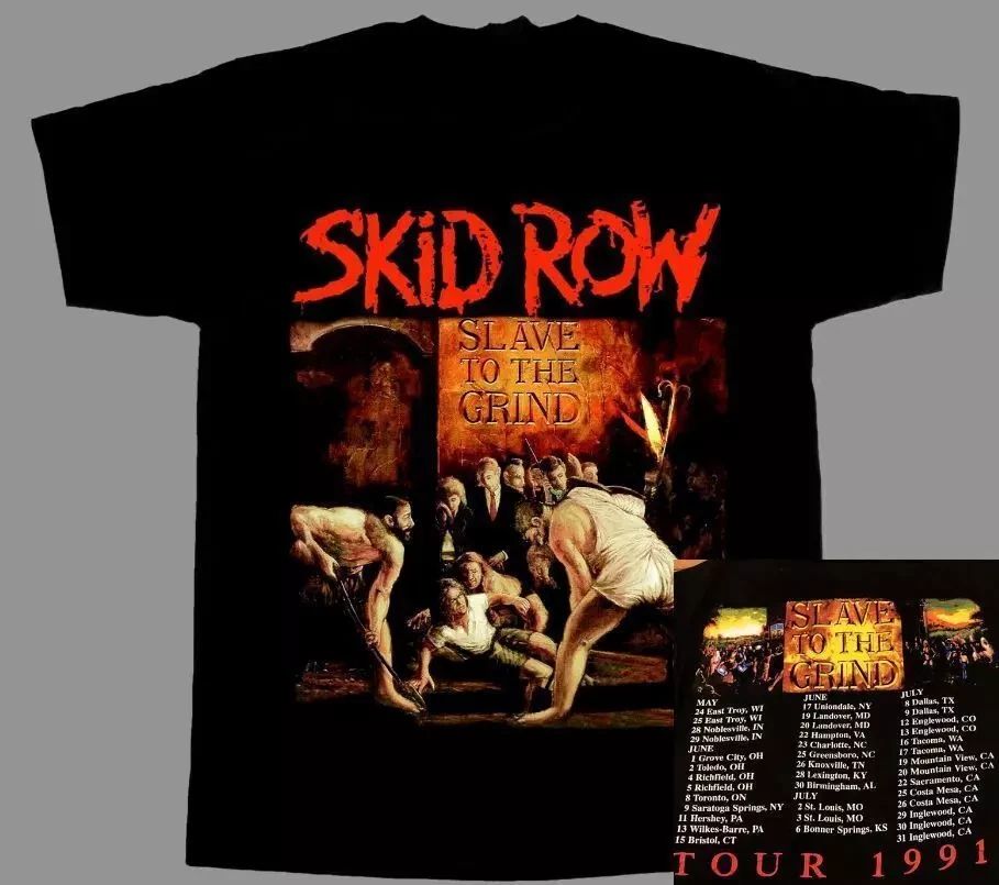 Skid Row Slave to the Grind Double-sided Men T-shirt Unisex T-shirt, Sweatshirt, Hoodie, Long Sleeve Tee - T-Shirt, Sweatshirt, Hoodie