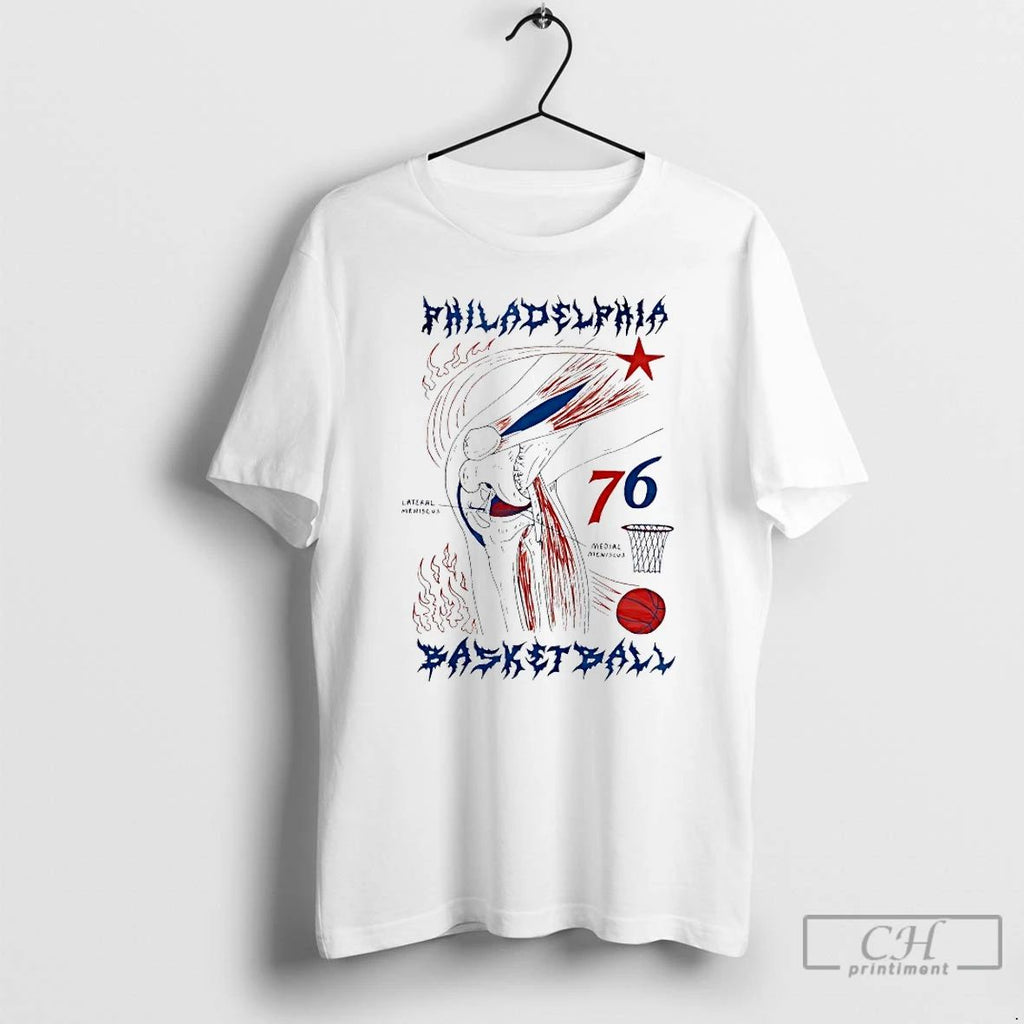 Classic Philadelphia 76ers Basketball Lateral Meniscus Medial Meniscus T Shirts Unisex T-shirt, Sweatshirt, Hoodie, Long Sleeve Tee - T-Shirt, Sweatshirt, Hoodie