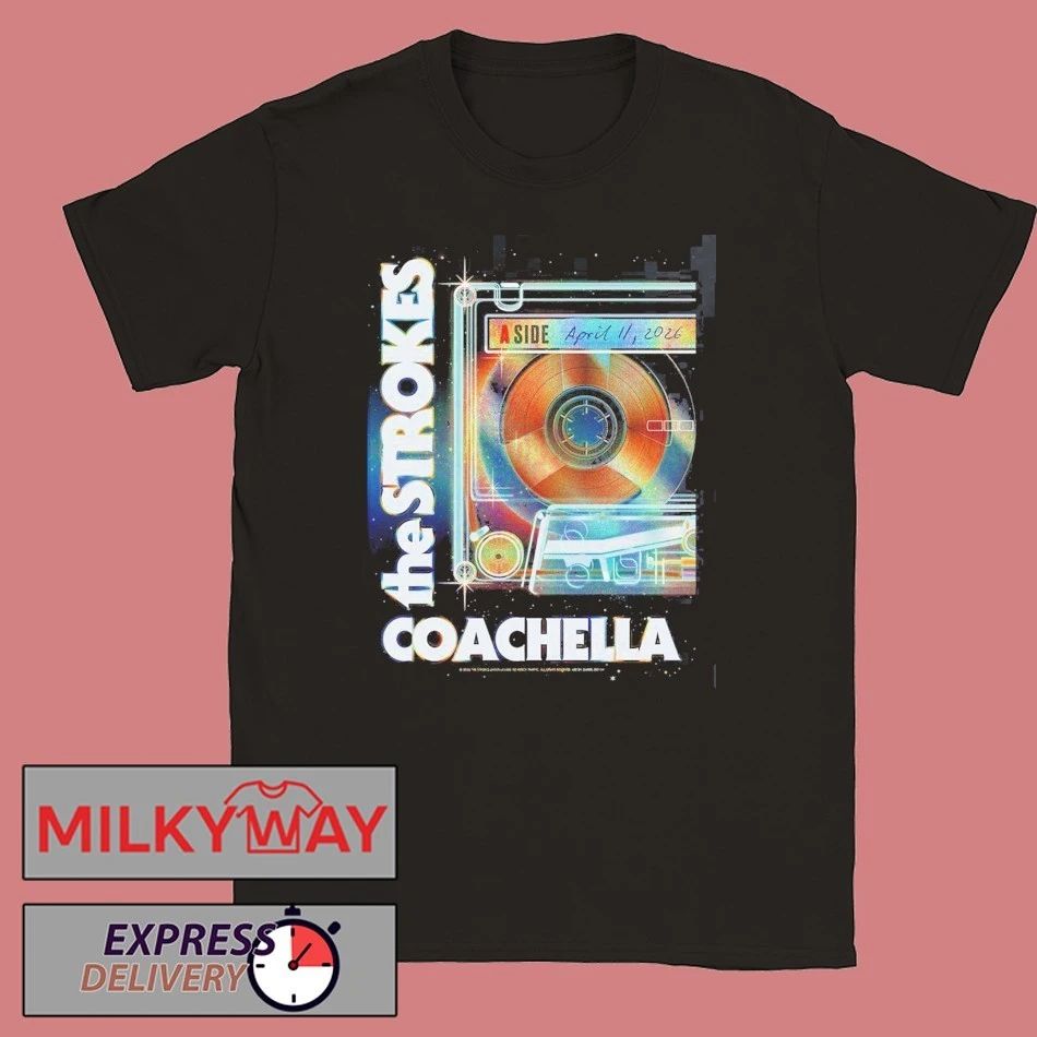The Strokes Coachella 2026 Night 1 Poster Indio California On April 11 2026 T-Shirt Unisex T-shirt, Sweatshirt, Hoodie, Long Sleeve Tee - T-Shirt, Sweatshirt, Hoodie