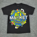Market Shirt Men's Medium Black MAKET Logo Earth Graphic Tee Short Sleeve Adult Unisex T-shirt, Sweatshirt, Hoodie, Long Sleeve Tee - T-Shirt, Sweatshirt, Hoodie