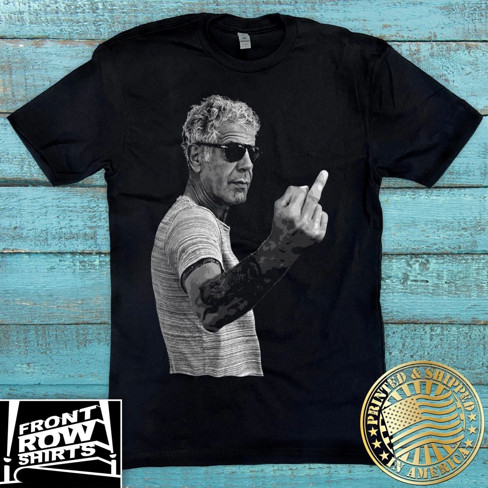 ANTHONY BOURDAIN ***MIDDLE FINGER*** T-SHIRT NEXT LEVEL Unisex T-shirt, Sweatshirt, Hoodie, Long Sleeve Tee - T-Shirt, Sweatshirt, Hoodie