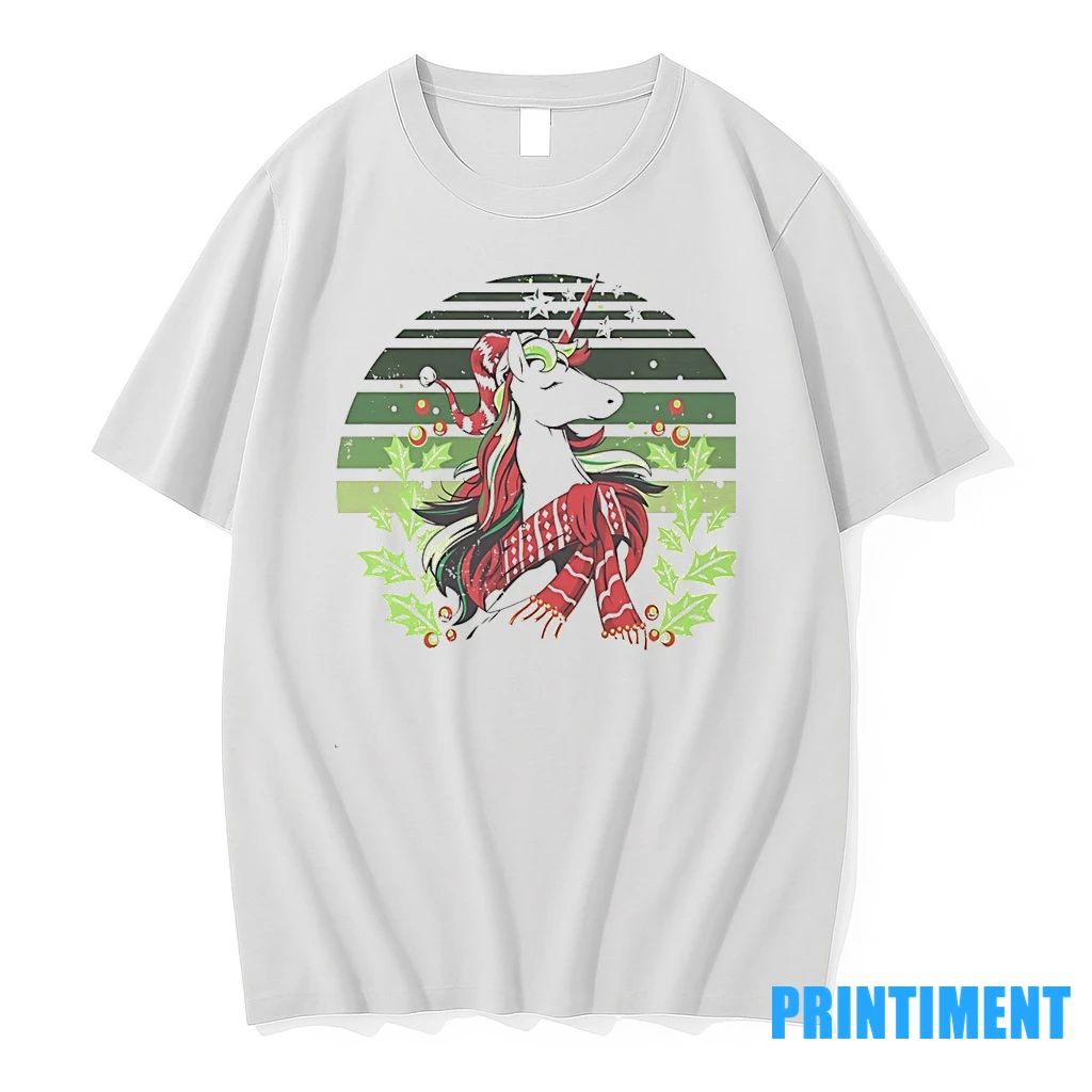 Unicorn Elegant Green Scarf Christmas Tshirts Sweater Unisex T-shirt, Sweatshirt, Hoodie, Long Sleeve Tee - T-Shirt, Sweatshirt, Hoodie