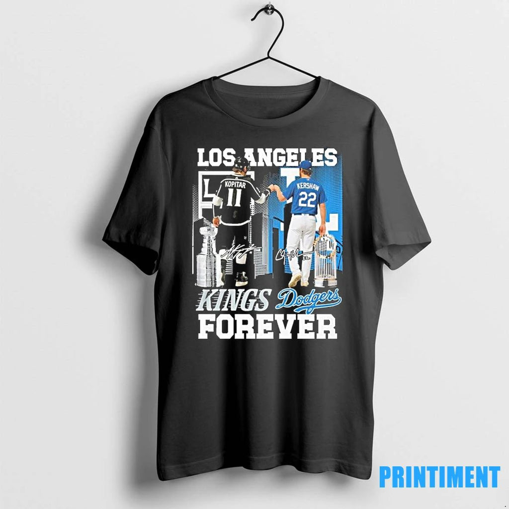Los Angeles Forever Clayton Kershaw And Anze Kopitar Signatures Tshirts Sweater Unisex T-shirt, Sweatshirt, Hoodie, Long Sleeve Tee - T-Shirt, Sweatshirt, Hoodie