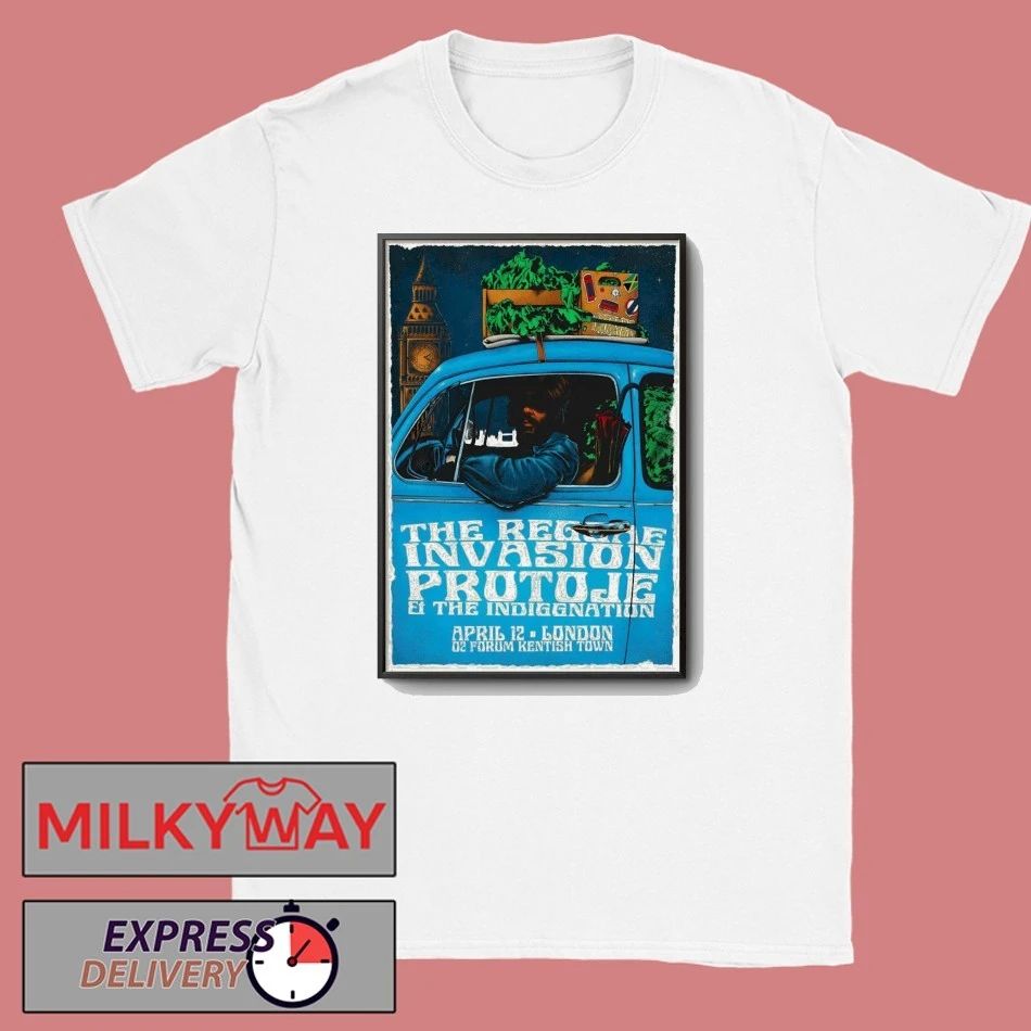 Protoje & The Indiggnation Band April 12 2026 In London Tour Poster shirt Unisex T-shirt, Sweatshirt, Hoodie, Long Sleeve Tee - T-Shirt, Sweatshirt, Hoodie
