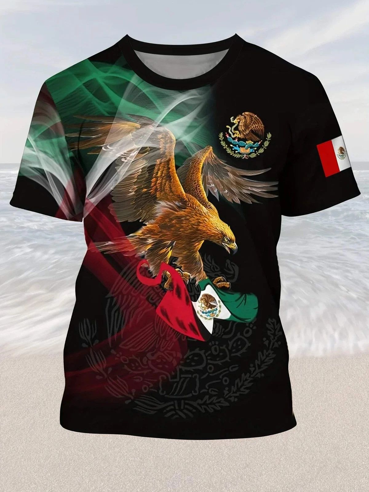 Eagle Print Men's T-Shirt - Comfy, Trendy & Durable All Season Casual Tee Fashio Unisex T-shirt, Sweatshirt, Hoodie, Long Sleeve Tee - T-Shirt, Sweatshirt, Hoodie