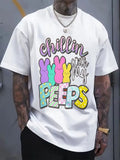 Chillin With My Peeps Easter Bunny Graphic Tee Holiday Shirt Unisex Gift Unisex T-shirt, Sweatshirt, Hoodie, Long Sleeve Tee - T-Shirt, Sweatshirt, Hoodie