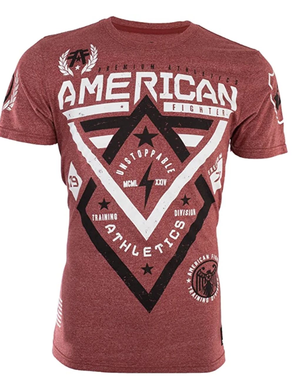 AMERICAN FIGHTER Alaska Red Black Athletic Mens Crewneck T-shirt XL-2XL NWT Unisex T-shirt, Sweatshirt, Hoodie, Long Sleeve Tee - T-Shirt, Sweatshirt, Hoodie