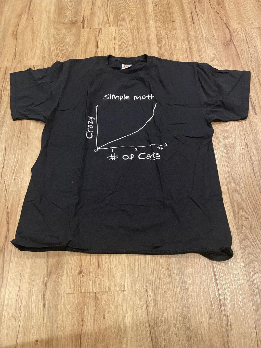 Simple Math Crazy the more # of Cats Black T Shirt Captain Leisure Teen Large Unisex T-shirt, Sweatshirt, Hoodie, Long Sleeve Tee - T-Shirt, Sweatshirt, Hoodie