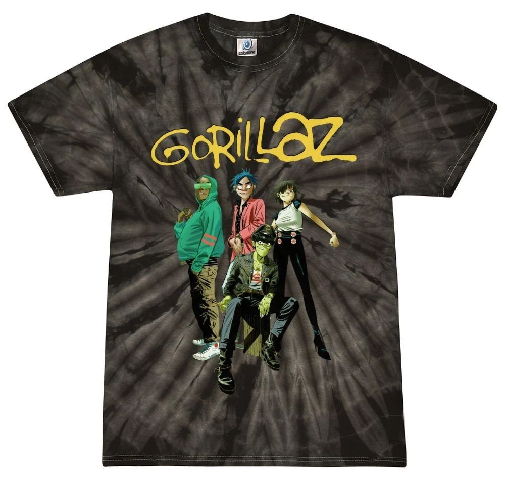 Gorillaz Tie-Dye T-Shirt Electronic Band Music Youth and Adult Size Cotton Tee Unisex T-shirt, Sweatshirt, Hoodie, Long Sleeve Tee - T-Shirt, Sweatshirt, Hoodie