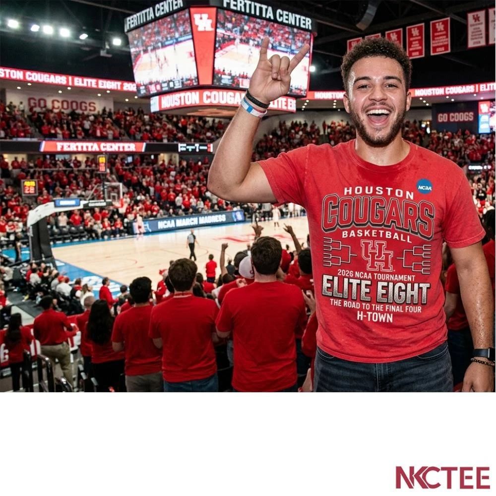 NKCtees 2026 NCAA Tournament Elite Eight Houston Cougars basketball shirt Unisex T-shirt, Sweatshirt, Hoodie, Long Sleeve Tee - T-Shirt, Sweatshirt, Hoodie