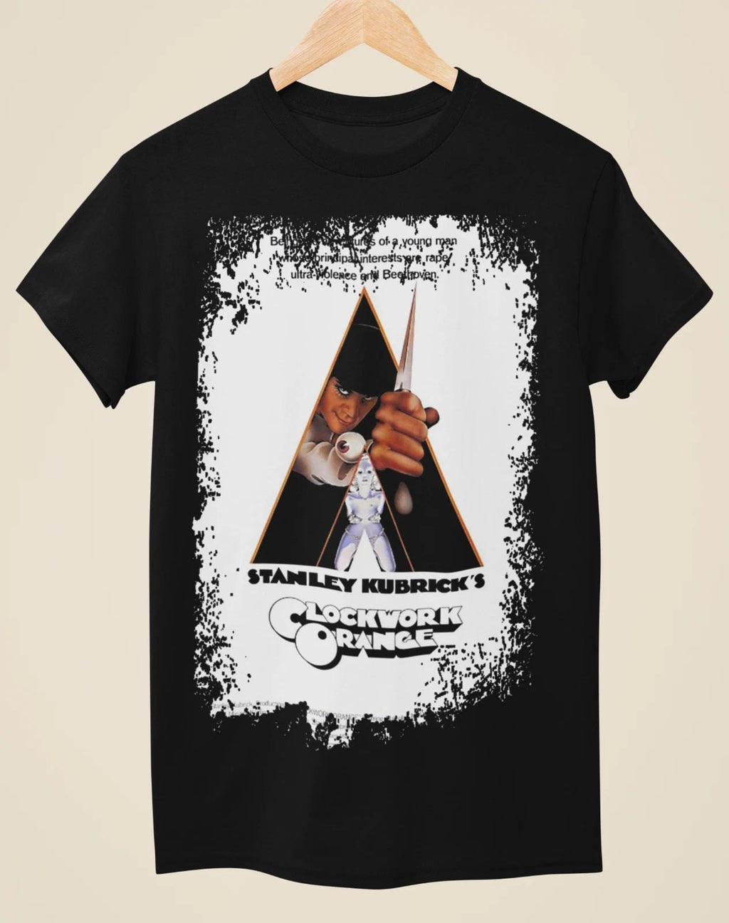 A Clockwork Orange - Movie Poster Inspired Unisex Black T-Shirt Unisex T-shirt, Sweatshirt, Hoodie, Long Sleeve Tee - T-Shirt, Sweatshirt, Hoodie