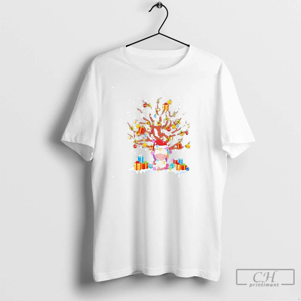 Classic Gift Tree Unicorn Snowflake Christmas T Shirts Unisex T-shirt, Sweatshirt, Hoodie, Long Sleeve Tee - T-Shirt, Sweatshirt, Hoodie