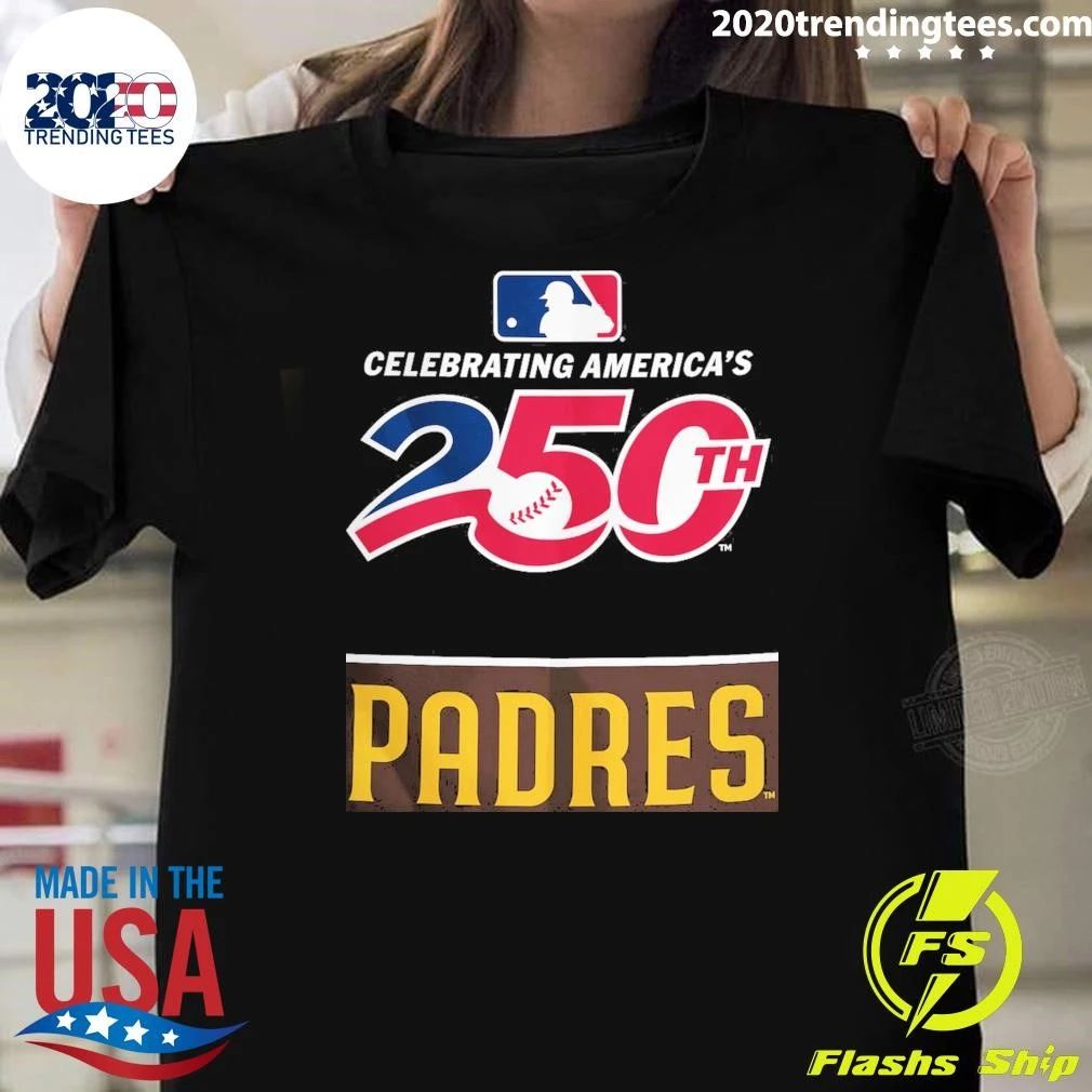 San Diego Padres Celebrating Americas 250th Padres Garden Flag Shirt Unisex T-shirt, Sweatshirt, Hoodie, Long Sleeve Tee - T-Shirt, Sweatshirt, Hoodie