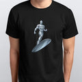 The Silver Surfer T Shirt Blue Retro Comic Character Galactus Blue All Sizes Unisex T-shirt, Sweatshirt, Hoodie, Long Sleeve Tee - T-Shirt, Sweatshirt, Hoodie