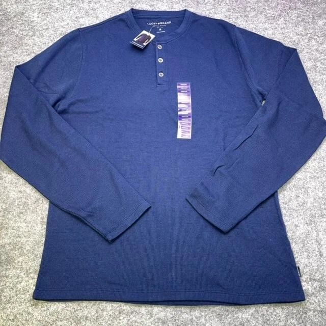 Lucky Brand Thermal Henley Shirt NAVY Long Sleeve Cotton/Poly Blend Pick Size Unisex T-shirt, Sweatshirt, Hoodie, Long Sleeve Tee - T-Shirt, Sweatshirt, Hoodie