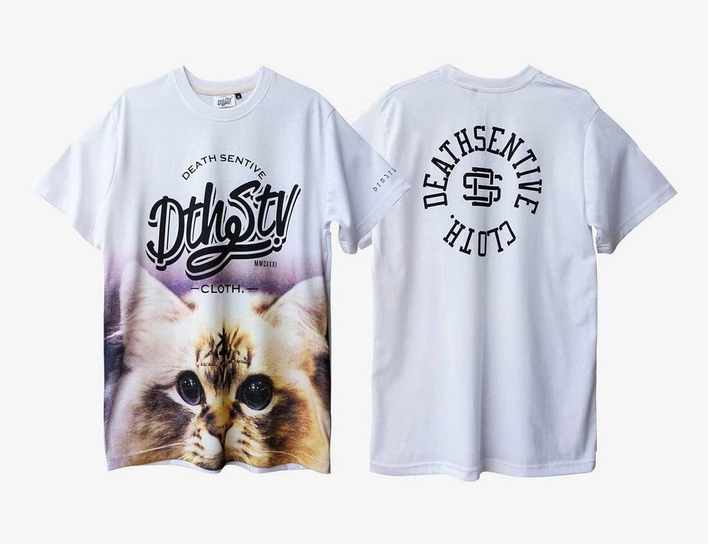 DEATH SENTIVE Cat T-Shirt Men Hip Hop Hipster Party Street Fashion Casual DV42 Unisex T-shirt, Sweatshirt, Hoodie, Long Sleeve Tee - T-Shirt, Sweatshirt, Hoodie