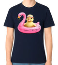 Cute Duck Flamingo Float T-Shirt Funny Summer Animal Graphic Unisex Tee Unisex T-shirt, Sweatshirt, Hoodie, Long Sleeve Tee - T-Shirt, Sweatshirt, Hoodie