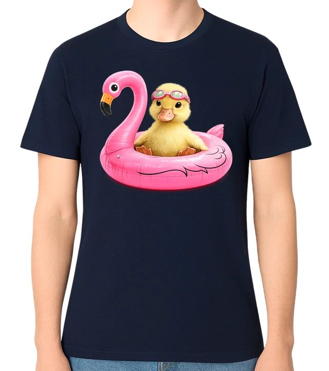 Cute Duck Flamingo Float T-Shirt Funny Summer Animal Graphic Unisex Tee Unisex T-shirt, Sweatshirt, Hoodie, Long Sleeve Tee - T-Shirt, Sweatshirt, Hoodie