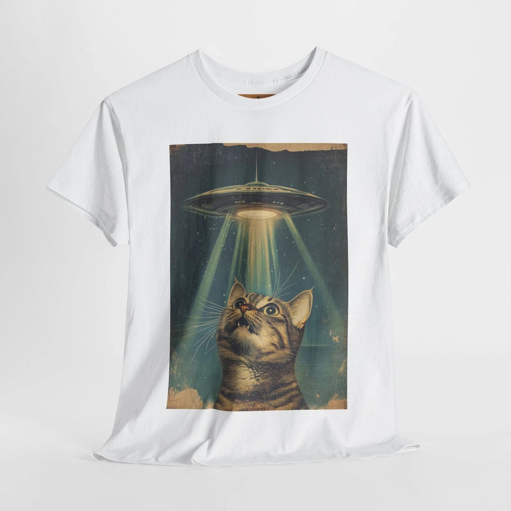 Funny "Cat Believe" UFO T-Shirt  Alien & Cat Abduction Tee, Alien Unisex Tee Unisex T-shirt, Sweatshirt, Hoodie, Long Sleeve Tee - T-Shirt, Sweatshirt, Hoodie