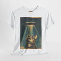 Funny "Cat Believe" UFO T-Shirt  Alien & Cat Abduction Tee, Alien Unisex Tee Unisex T-shirt, Sweatshirt, Hoodie, Long Sleeve Tee - T-Shirt, Sweatshirt, Hoodie