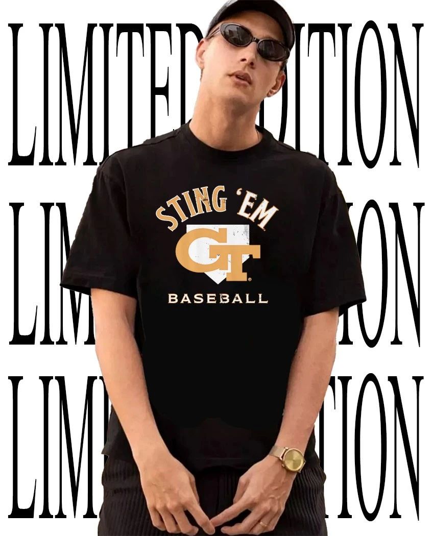 Georgia Tech Yellow Jackets Baseball Sting Em Home Plate shirt Unisex T-shirt, Sweatshirt, Hoodie, Long Sleeve Tee - T-Shirt, Sweatshirt, Hoodie