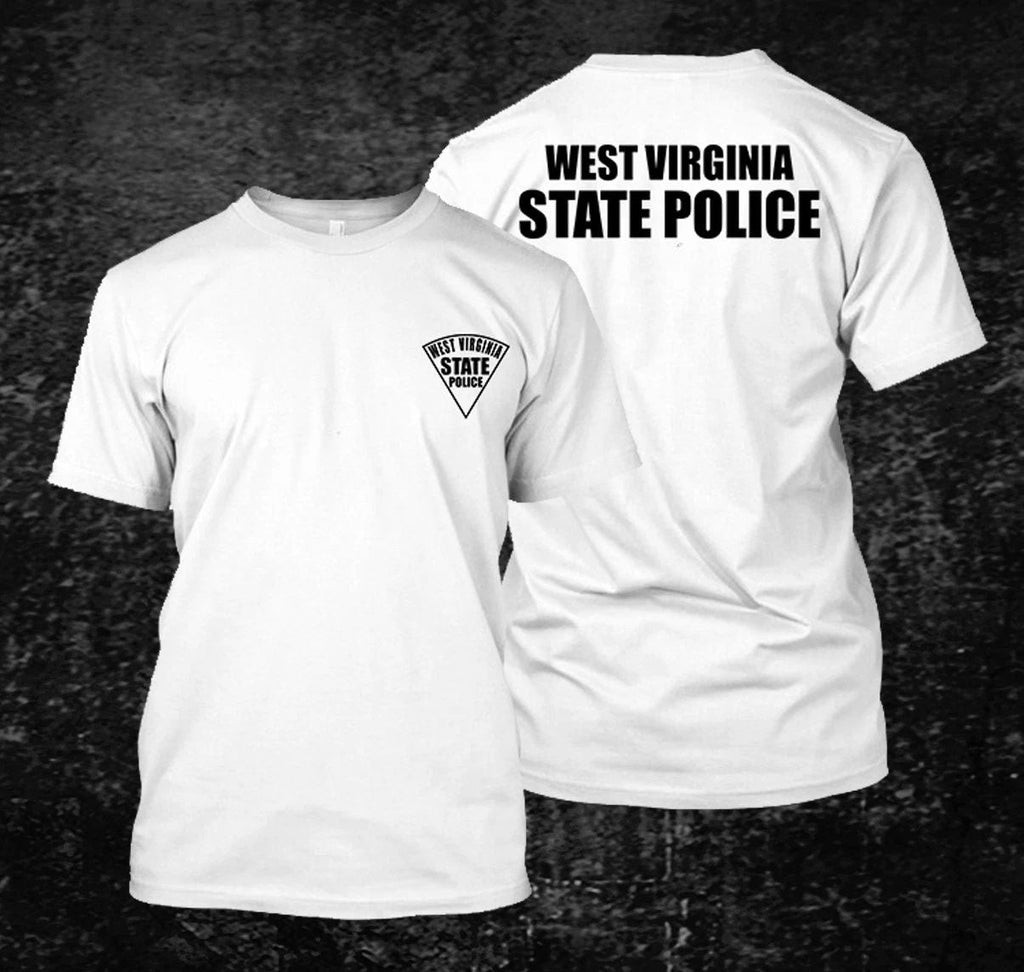 west virginia state police -  Custom Men's Back and front  T-Shirt Tee Unisex T-shirt, Sweatshirt, Hoodie, Long Sleeve Tee - T-Shirt, Sweatshirt, Hoodie