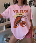 Lobster Cowboy Shirt, Trendy Yee Claw Tee, Funny Lobster Shirt Unisex T-shirt, Sweatshirt, Hoodie, Long Sleeve Tee - T-Shirt, Sweatshirt, Hoodie