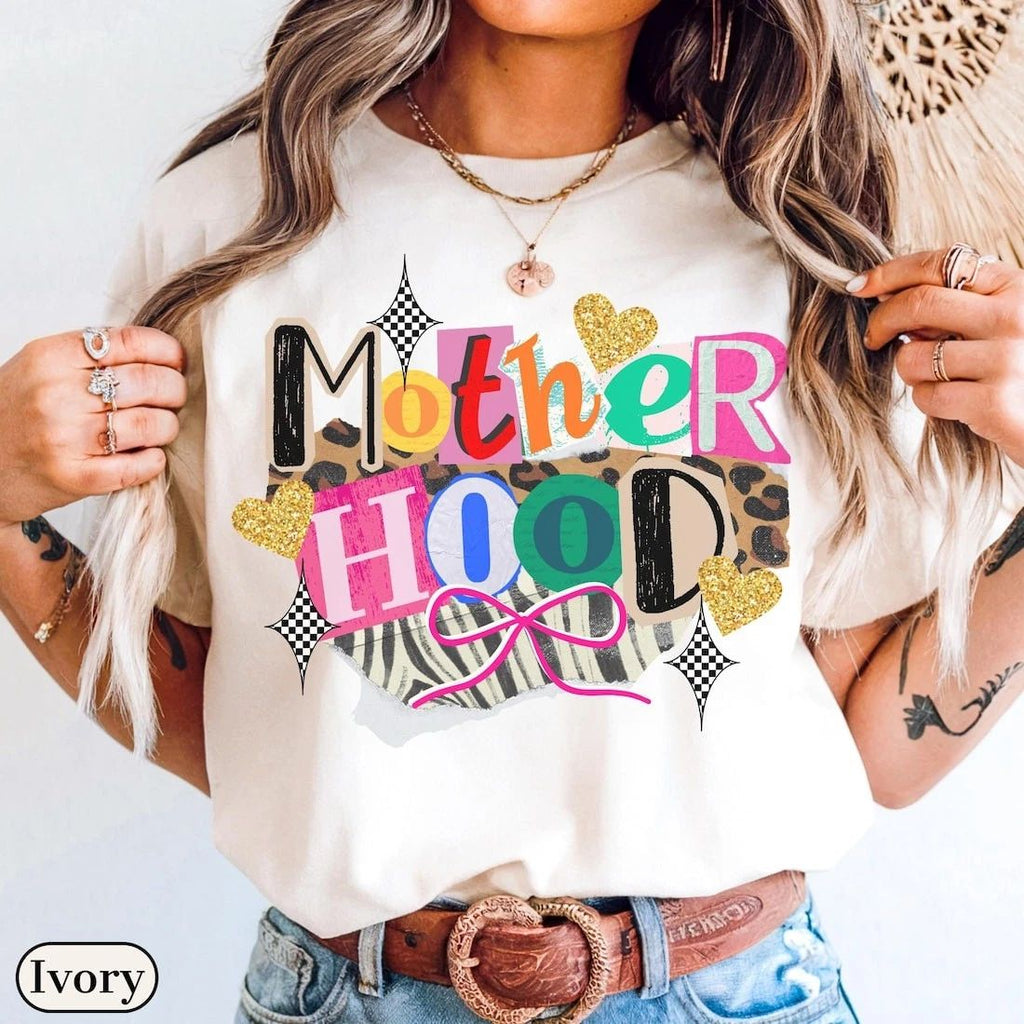 Trendy Motherhood Shirt,Mother's Day Gift,Colorful Mom Shirt Gift Unisex T-shirt, Sweatshirt, Hoodie, Long Sleeve Tee - T-Shirt, Sweatshirt, Hoodie