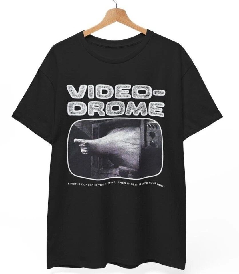 Videodrome Unisex Black T-Shirt, Video drome S-5XL Q3344 Unisex T-shirt, Sweatshirt, Hoodie, Long Sleeve Tee - T-Shirt, Sweatshirt, Hoodie
