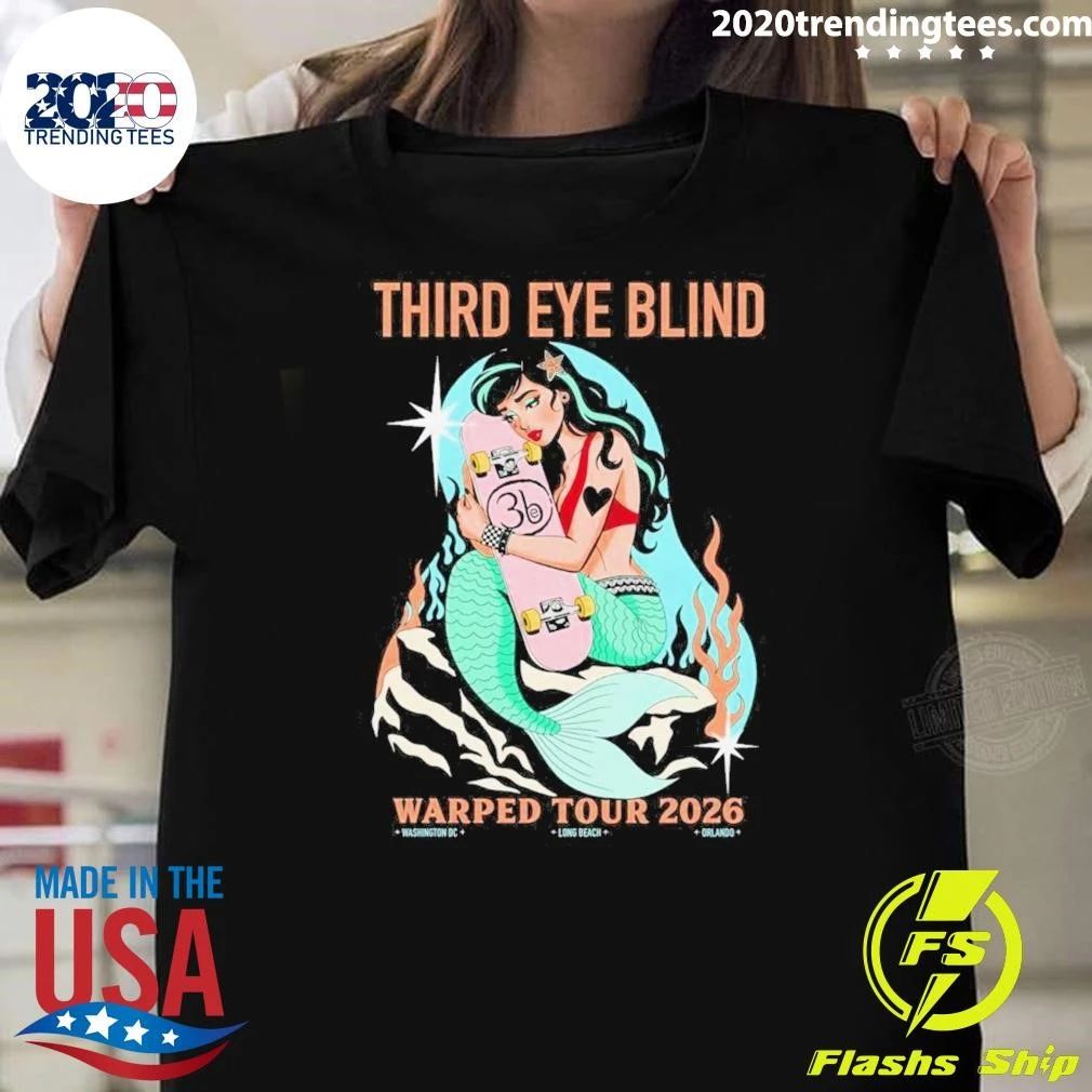 Third Eye Blind Warped 2026 Shows Shirt Unisex T-shirt, Sweatshirt, Hoodie, Long Sleeve Tee - T-Shirt, Sweatshirt, Hoodie