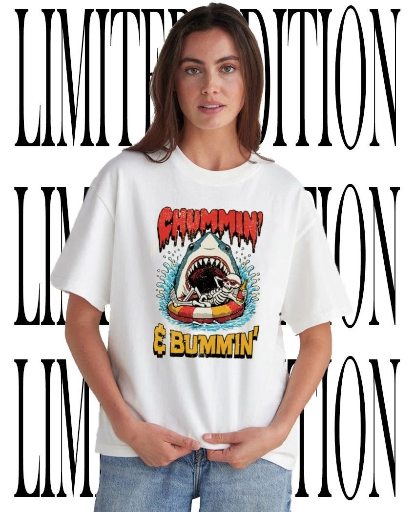 Shark Skeleton Chummin Bummin shirt Unisex T-shirt, Sweatshirt, Hoodie, Long Sleeve Tee - T-Shirt, Sweatshirt, Hoodie