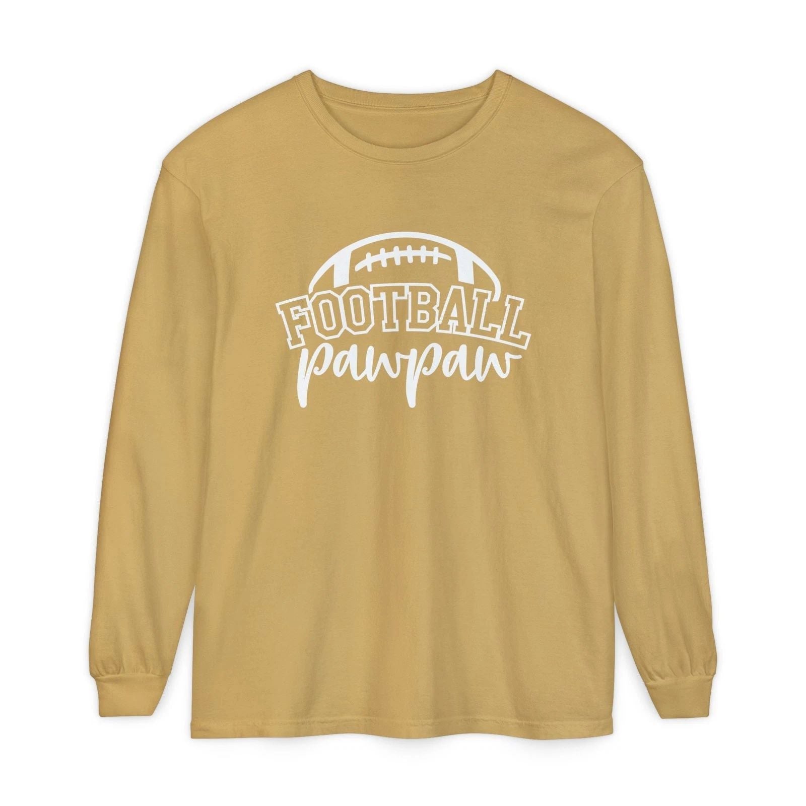 Football Pawpaw Long Sleeve Tee  Dad/Grandpa Game Day Shirt Unisex T-shirt, Sweatshirt, Hoodie, Long Sleeve Tee - T-Shirt, Sweatshirt, Hoodie