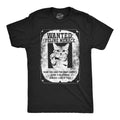 Mens Funny T Shirts Wanted Feline Menace Sarcastic Kitten Joke Tee For Men Unisex T-shirt, Sweatshirt, Hoodie, Long Sleeve Tee - T-Shirt, Sweatshirt, Hoodie
