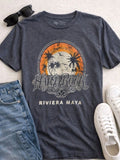 Hard Rock Riviera Maya Graphic Tee Small Gray Sunset Logo Shirt Unisex T-shirt, Sweatshirt, Hoodie, Long Sleeve Tee - T-Shirt, Sweatshirt, Hoodie