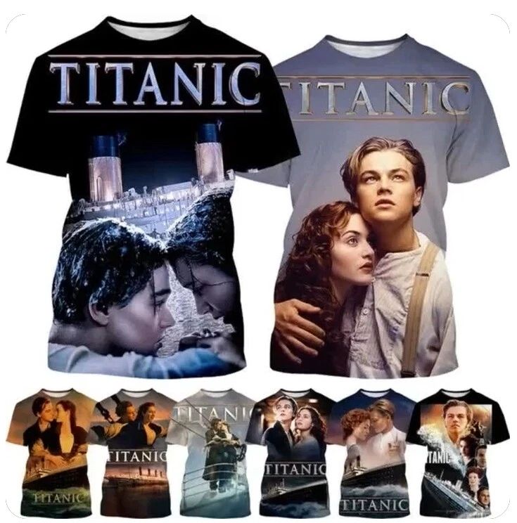 Romance Movie Titanic 3D Print Women Men Short Sleeve T-shirt Tops Casual Tee Unisex T-shirt, Sweatshirt, Hoodie, Long Sleeve Tee - T-Shirt, Sweatshirt, Hoodie