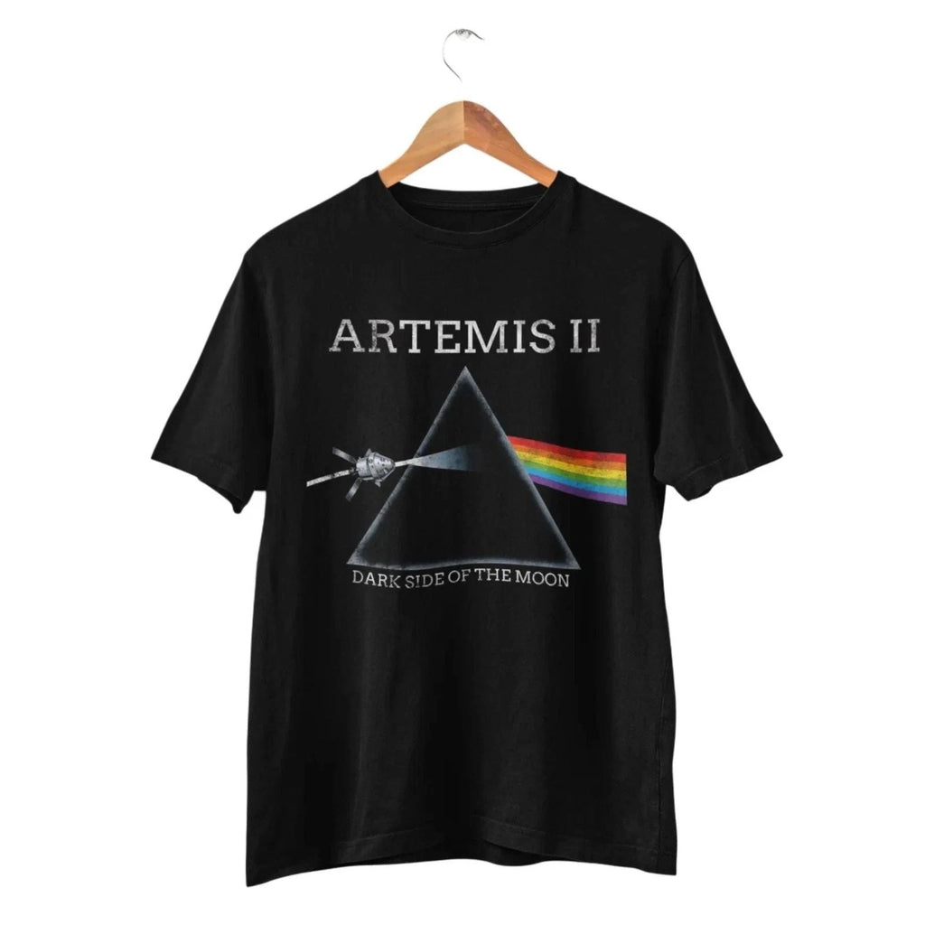 Artemis II Dark Side Of The Moon Graphic Tee Unisex Vintage T-Shirt Unisex T-shirt, Sweatshirt, Hoodie, Long Sleeve Tee - T-Shirt, Sweatshirt, Hoodie