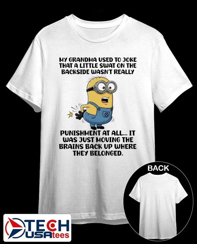 Minion punishment at all it was just moving the brains back up where they belonged shirt Unisex T-shirt, Sweatshirt, Hoodie, Long Sleeve Tee - T-Shirt, Sweatshirt, Hoodie