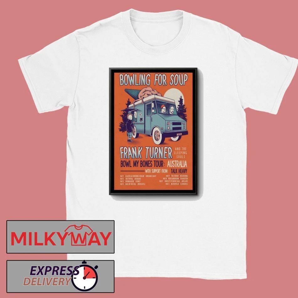 Bowling For Soup Bowl My Bones Australia 2026 Tour Poster shirt Unisex T-shirt, Sweatshirt, Hoodie, Long Sleeve Tee - T-Shirt, Sweatshirt, Hoodie