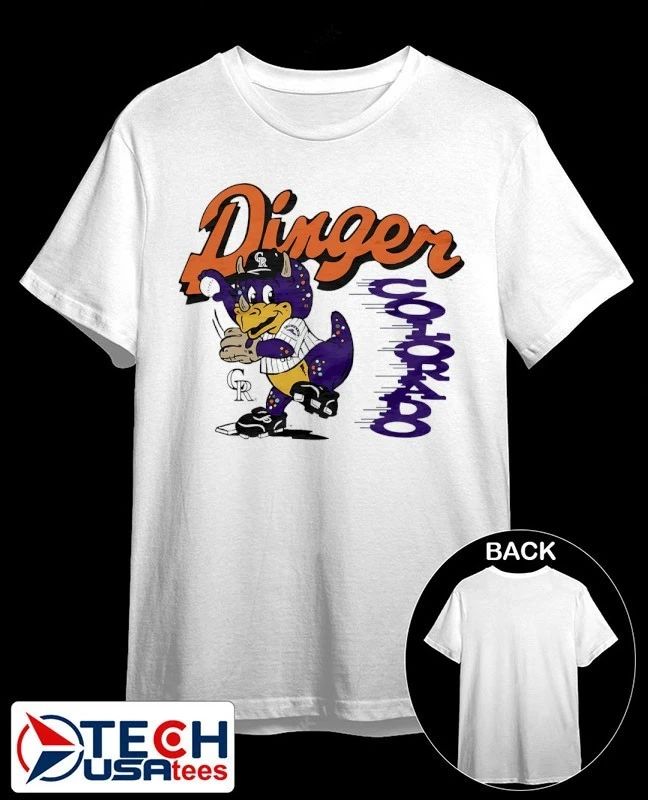 Colorado Rockies Dinger Pitcher mascot shirt by homage Unisex T-shirt, Sweatshirt, Hoodie, Long Sleeve Tee - T-Shirt, Sweatshirt, Hoodie