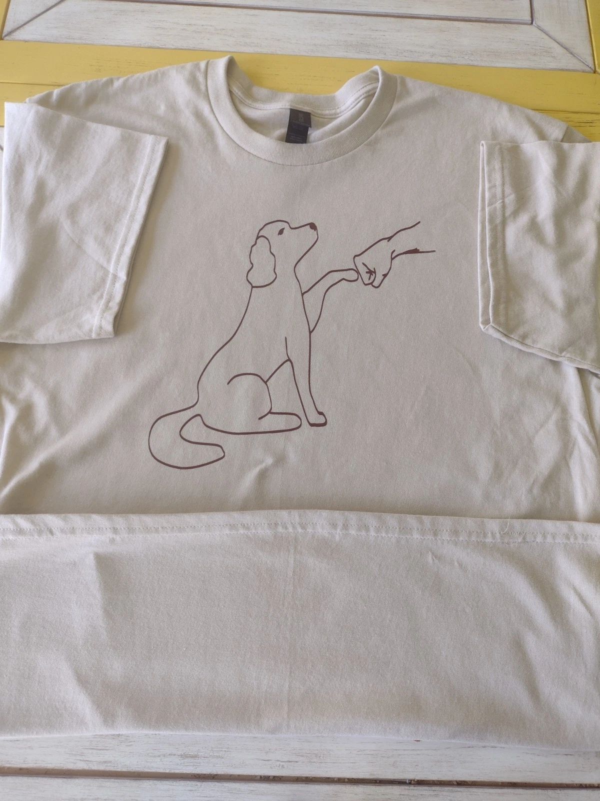 Unisex Custom-made Dog Lover Shirt, Dog giving fist Bump simple and minimalist Unisex T-shirt, Sweatshirt, Hoodie, Long Sleeve Tee - T-Shirt, Sweatshirt, Hoodie