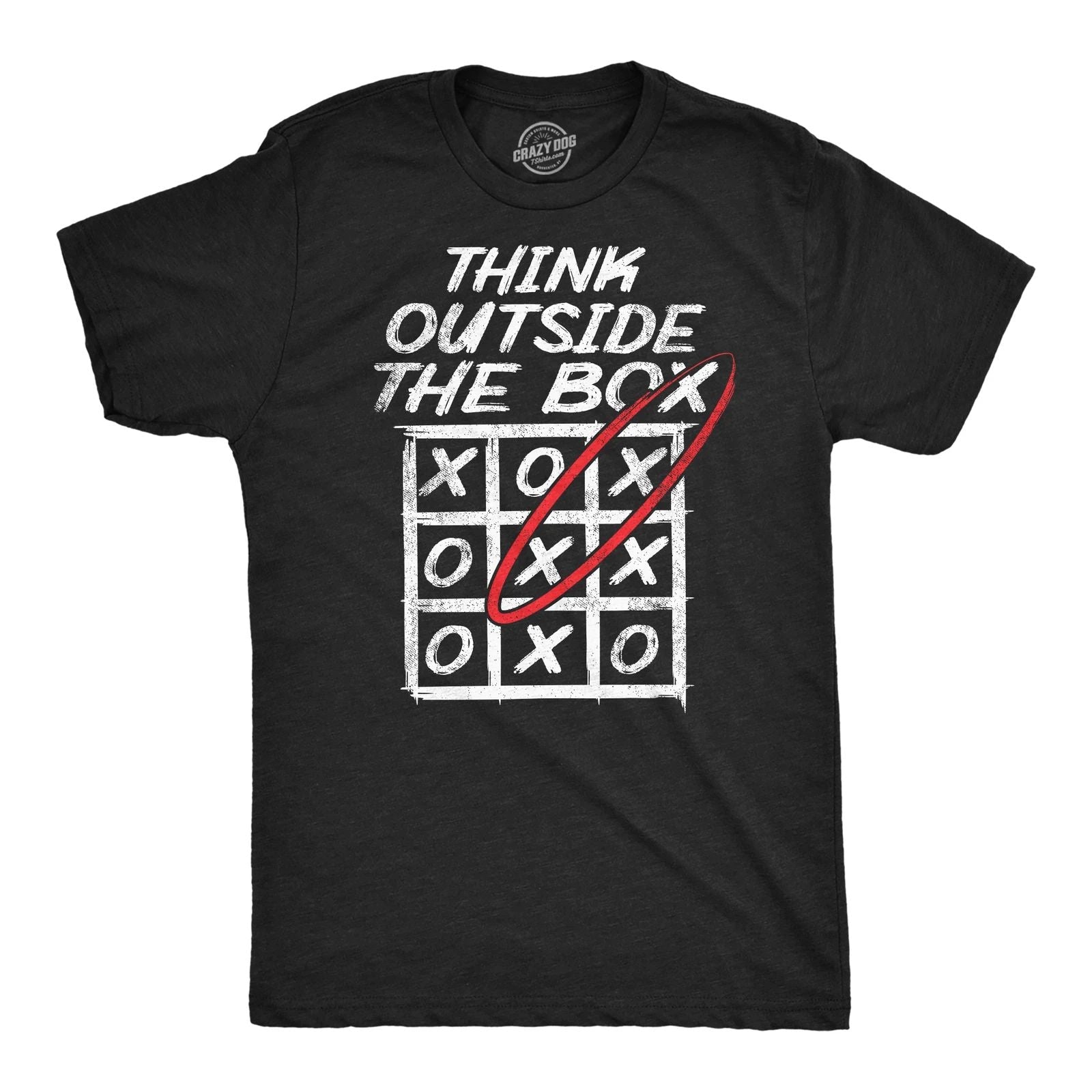 Mens Funny T Shirts Think Outside The Box Sarcastic Graphic Tee for Men Unisex T-shirt, Sweatshirt, Hoodie, Long Sleeve Tee - T-Shirt, Sweatshirt, Hoodie