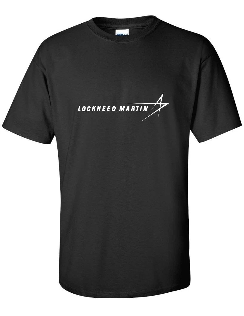 Lockheed Martin White Logo US Aviation Defense Company Black Cotton T-Shirt Unisex T-shirt, Sweatshirt, Hoodie, Long Sleeve Tee - T-Shirt, Sweatshirt, Hoodie