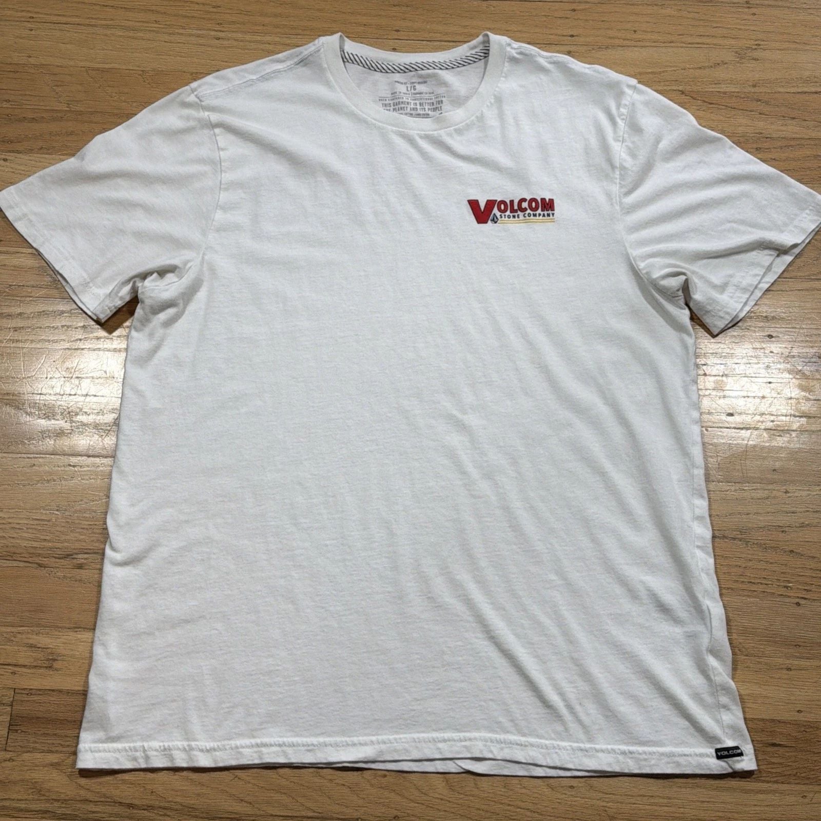 Volcom Modern Fit Organic Cotton T-Shirt Mens L white graphic surf skateboard Unisex T-shirt, Sweatshirt, Hoodie, Long Sleeve Tee - T-Shirt, Sweatshirt, Hoodie