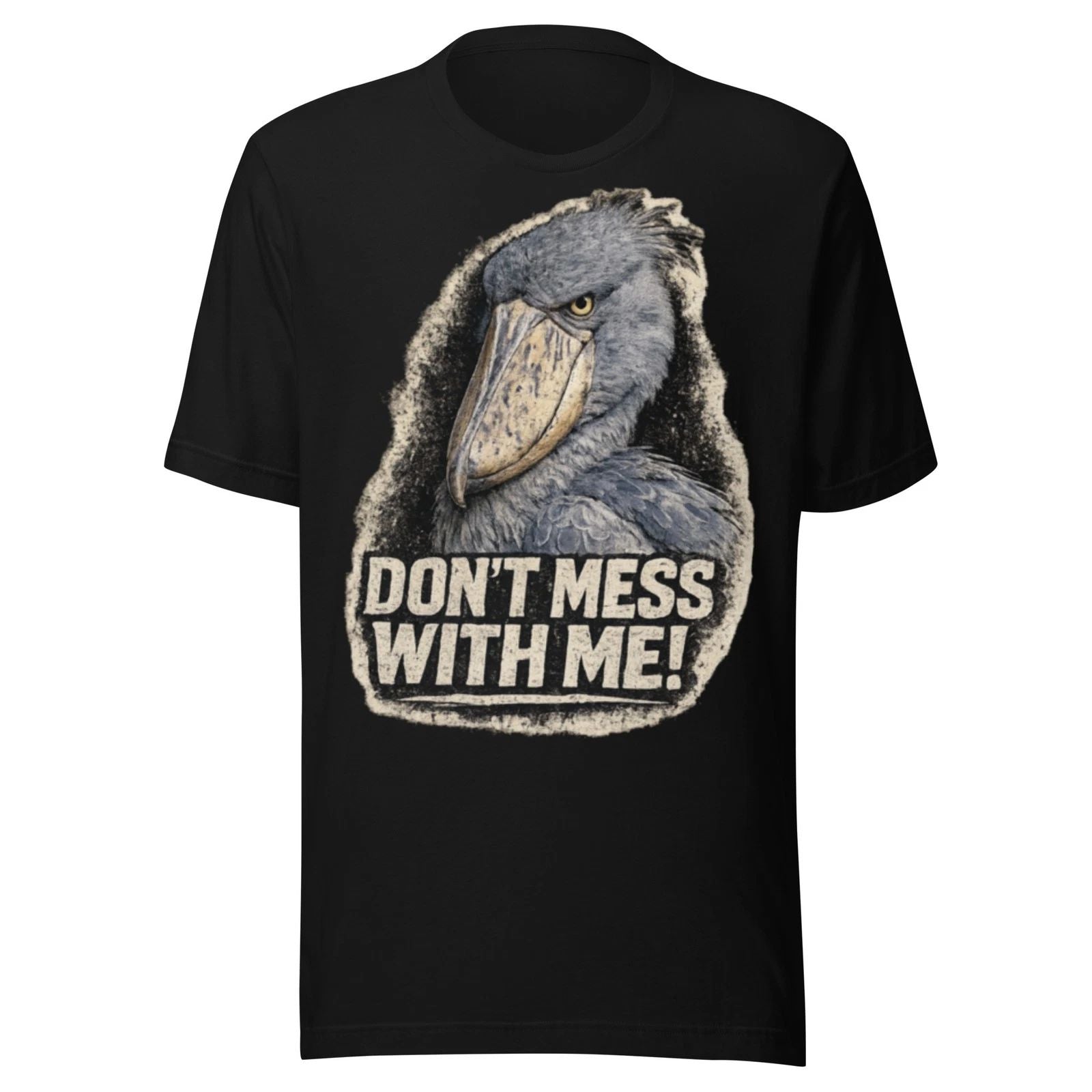Shoebill Stork Graphic Tee  Intense Bird Illustration, 100% Cotton T-Shirt Unisex T-shirt, Sweatshirt, Hoodie, Long Sleeve Tee - T-Shirt, Sweatshirt, Hoodie