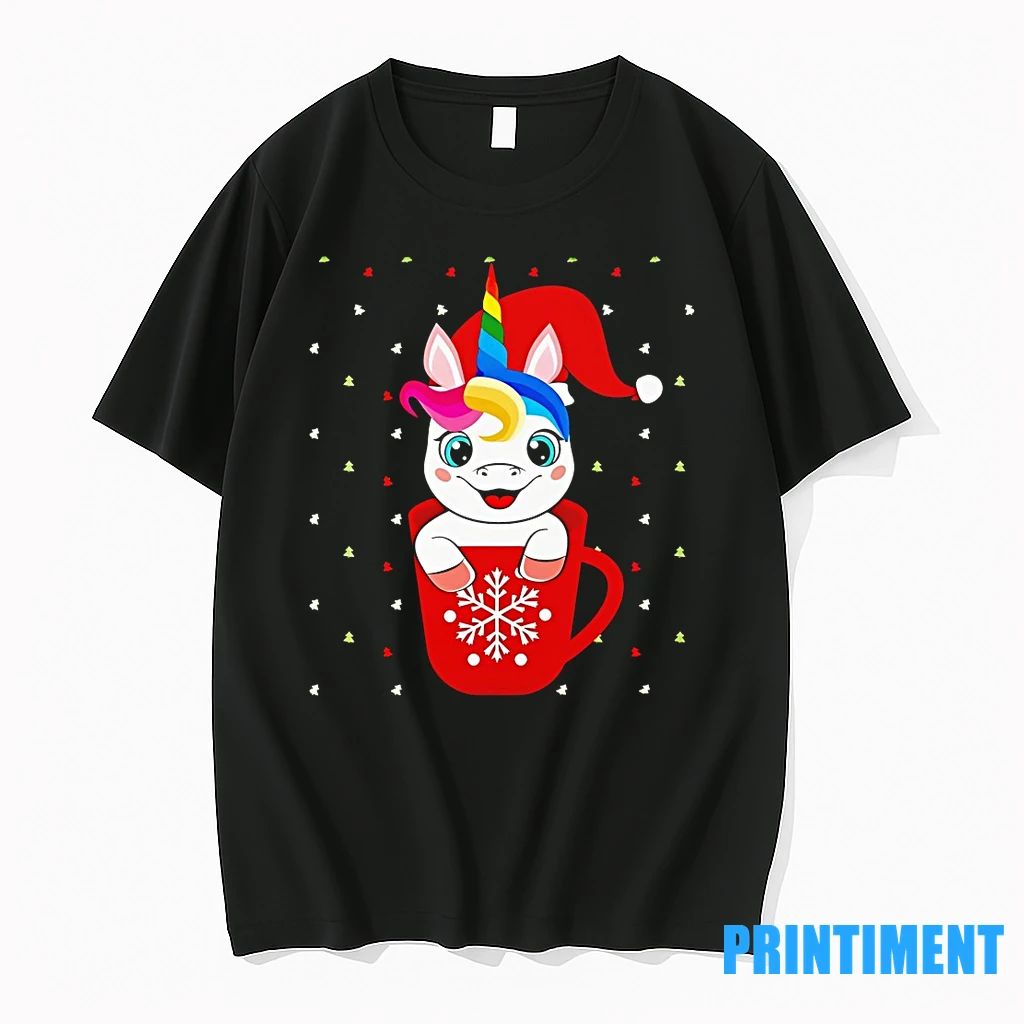 Unicorn In Red Snowflake Christmas Tshirts Sweater Unisex T-shirt, Sweatshirt, Hoodie, Long Sleeve Tee - T-Shirt, Sweatshirt, Hoodie