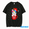 Unicorn In Red Snowflake Christmas Tshirts Sweater Unisex T-shirt, Sweatshirt, Hoodie, Long Sleeve Tee - T-Shirt, Sweatshirt, Hoodie