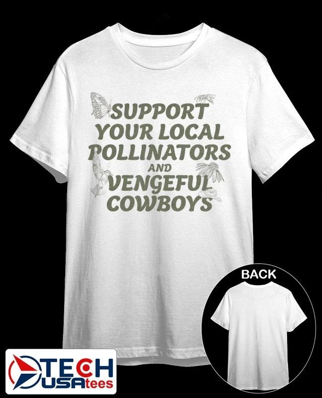 Hangman Adam page support your local pollinators and vengeful cowboys shirt Unisex T-shirt, Sweatshirt, Hoodie, Long Sleeve Tee - T-Shirt, Sweatshirt, Hoodie