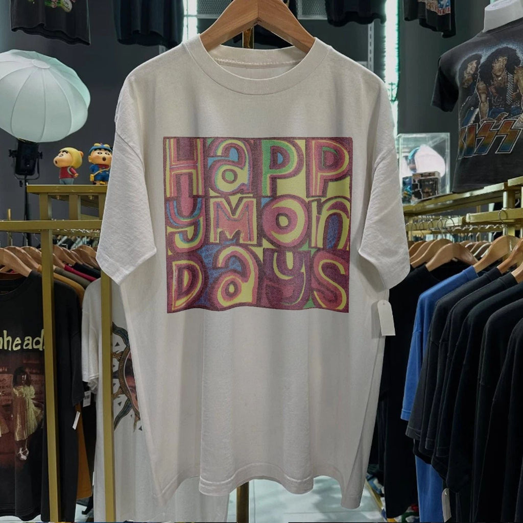 90s Happy Mondays Rare White T-Shirt S Unisex T-shirt, Sweatshirt, Hoodie, Long Sleeve Tee - T-Shirt, Sweatshirt, Hoodie